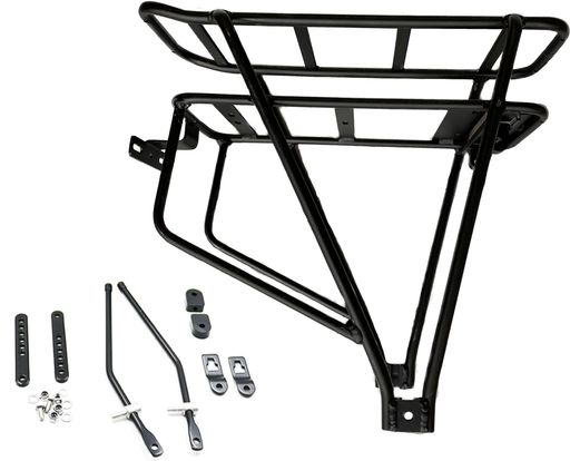 Bicycle rear luggage and battery rack